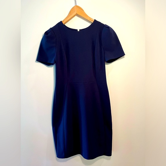 Calvin Klein tailored navy blue dress - size 4 - Picture 1 of 6